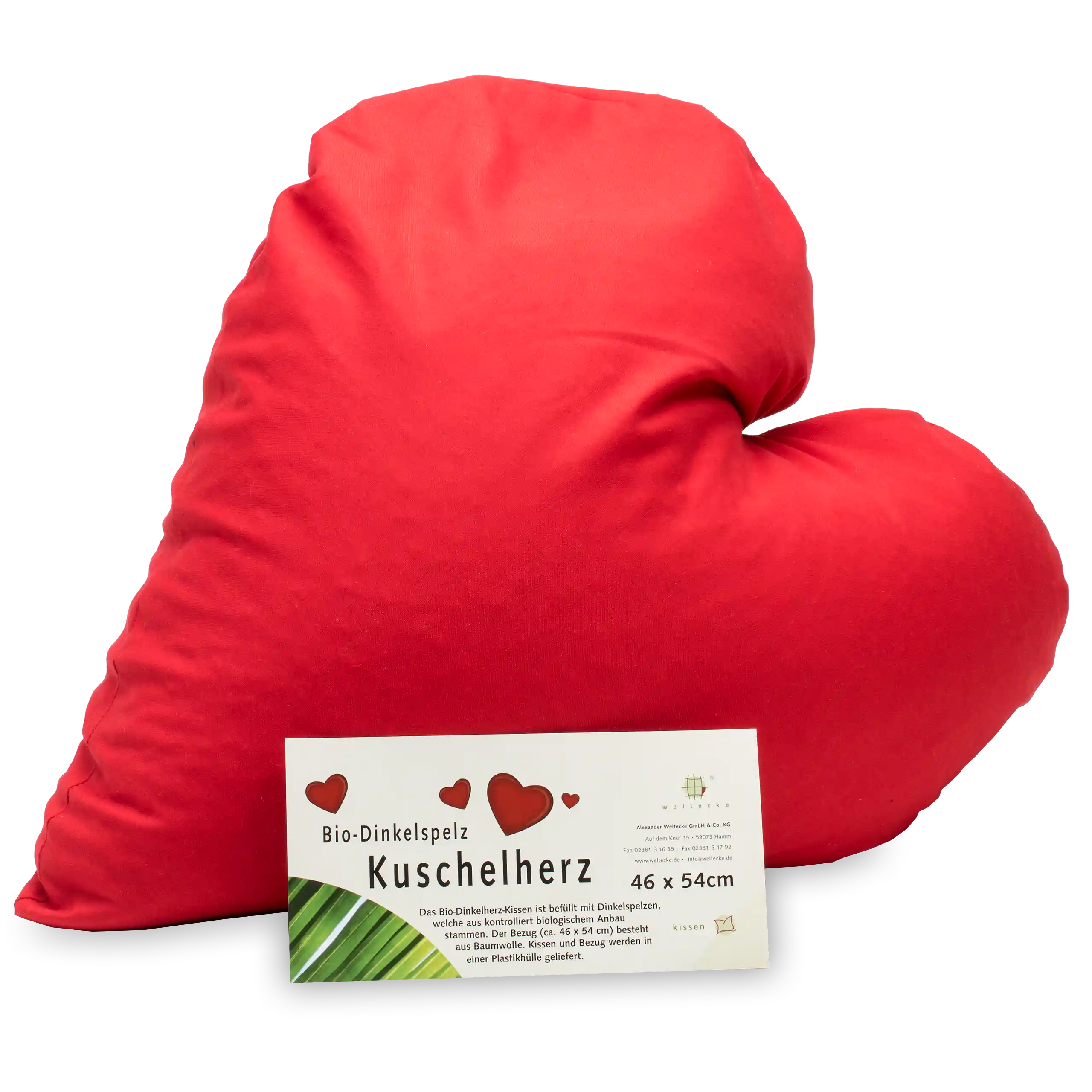 Dinkelspelz-Kuschelherz 46 x 54cm Kissen