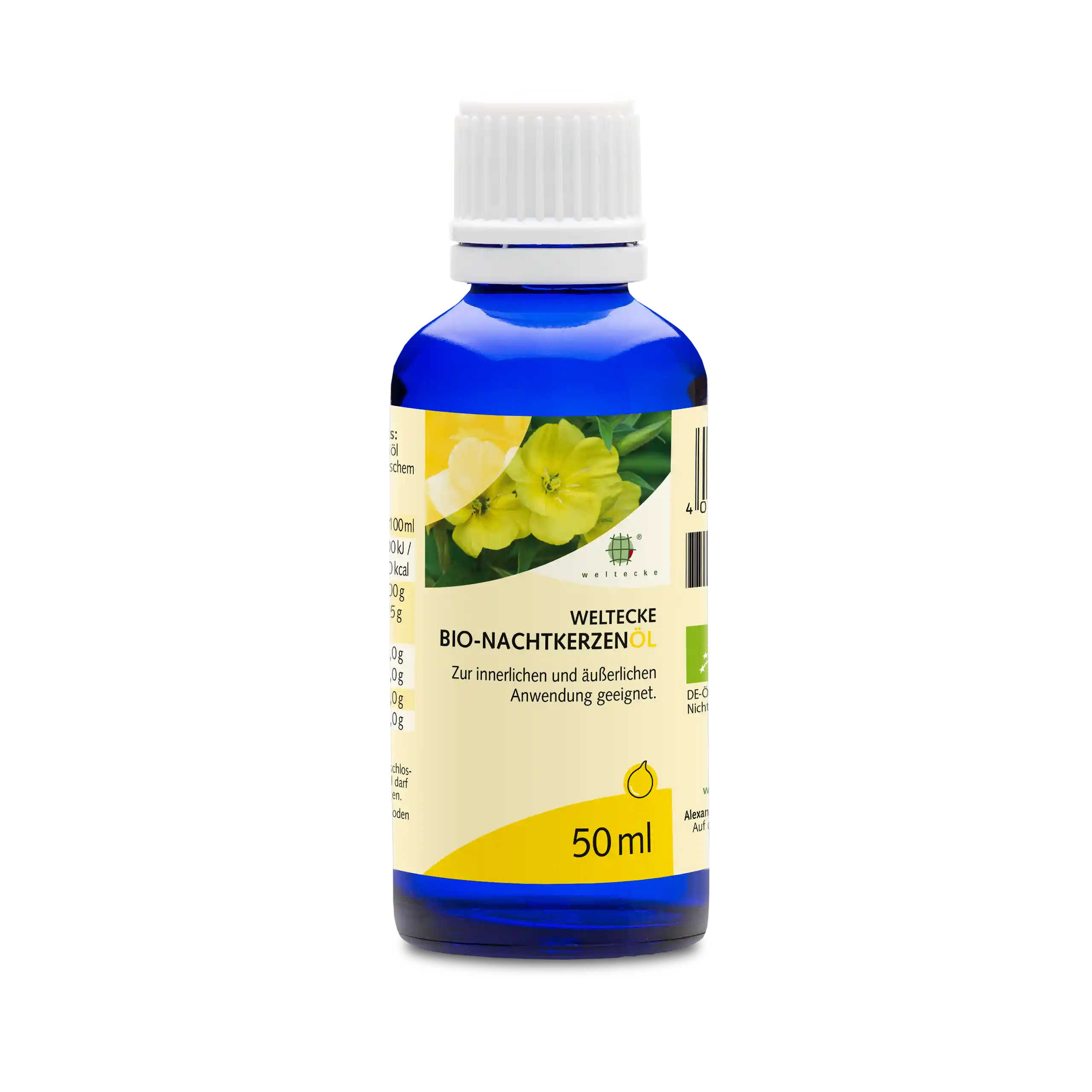 Bio Nachtkerzenöl 50ml blaues Glasfläschchen