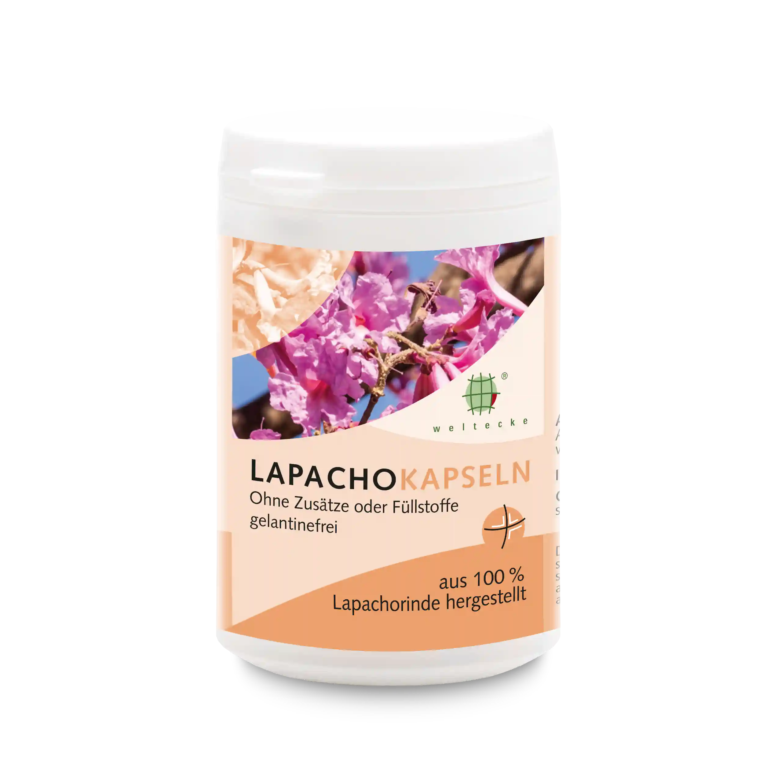 Lapacho-Kapseln 50Stück weiße Kunststoffdose