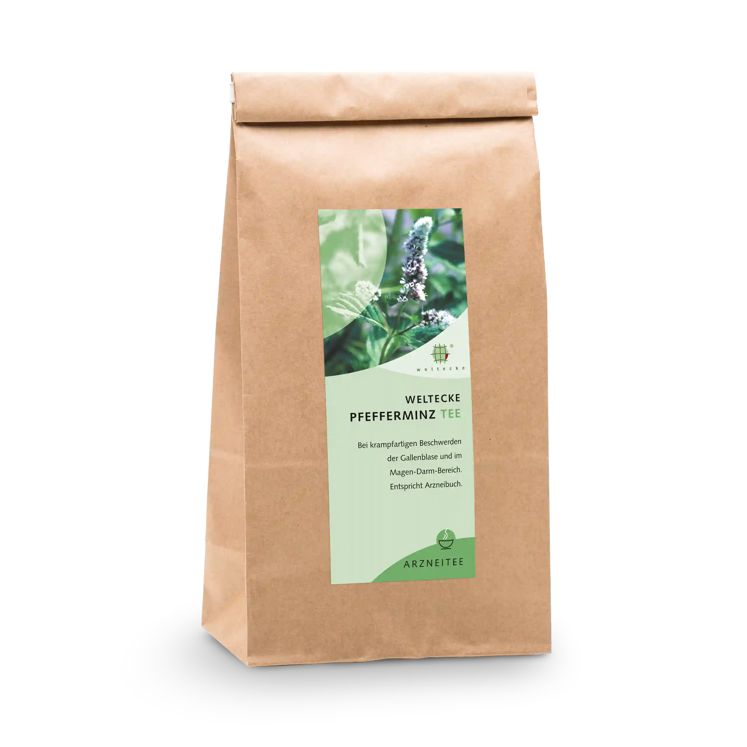Thé à la menthe poivrée 500g sachet à fond plat