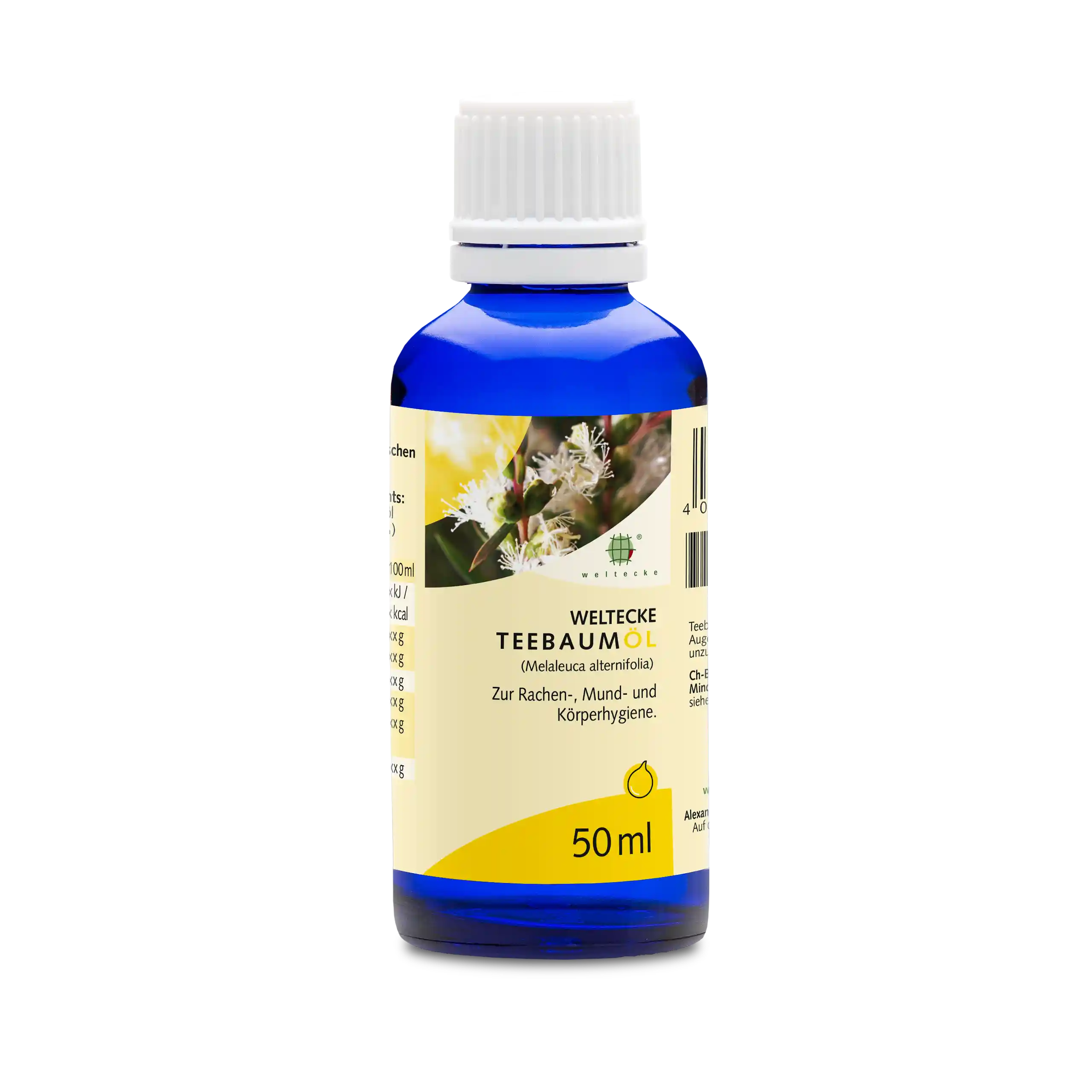 Teebaumöl 50ml blaues Glasfläschchen