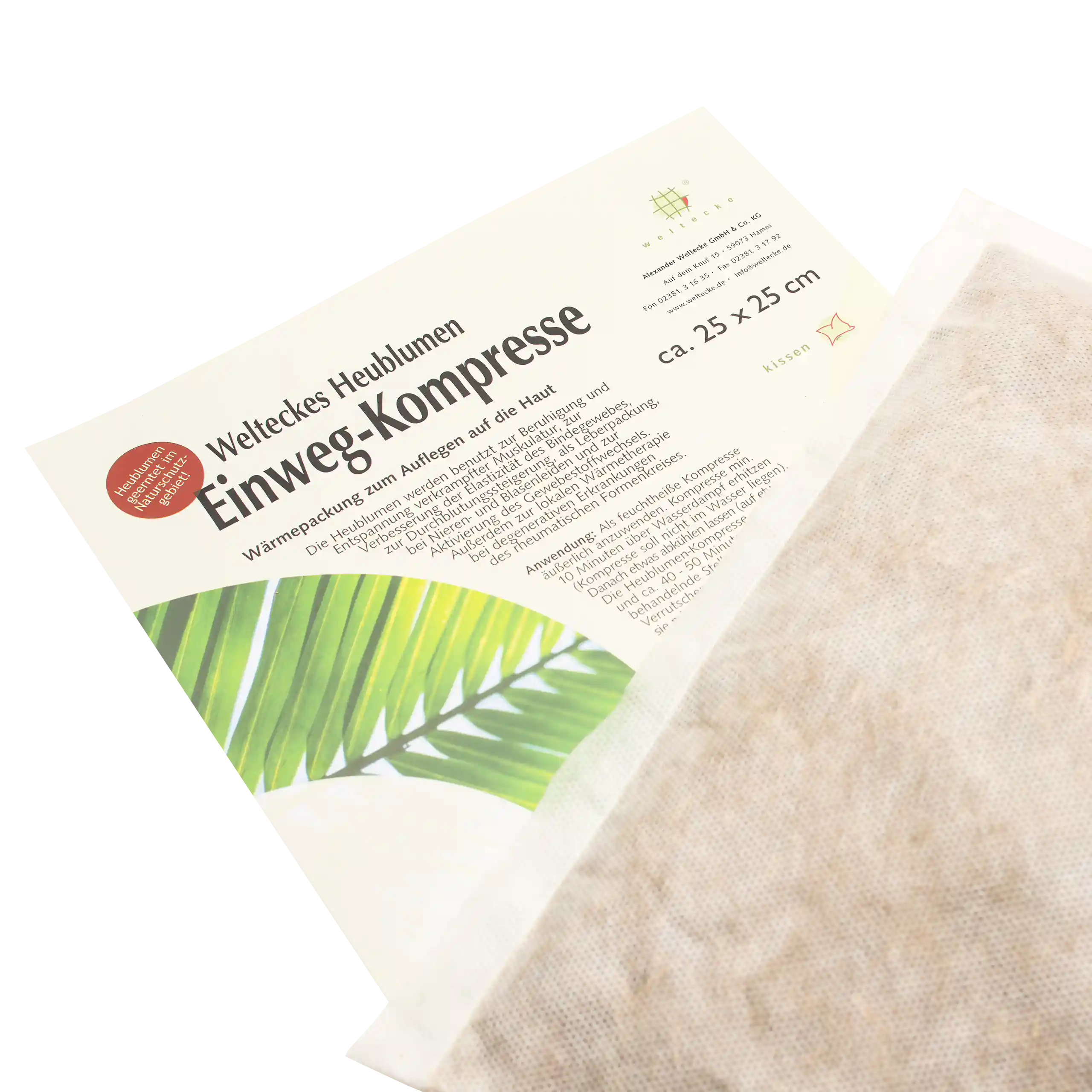 Heublumen-Einweg-Kompresse 25 x 25cm Verpackung