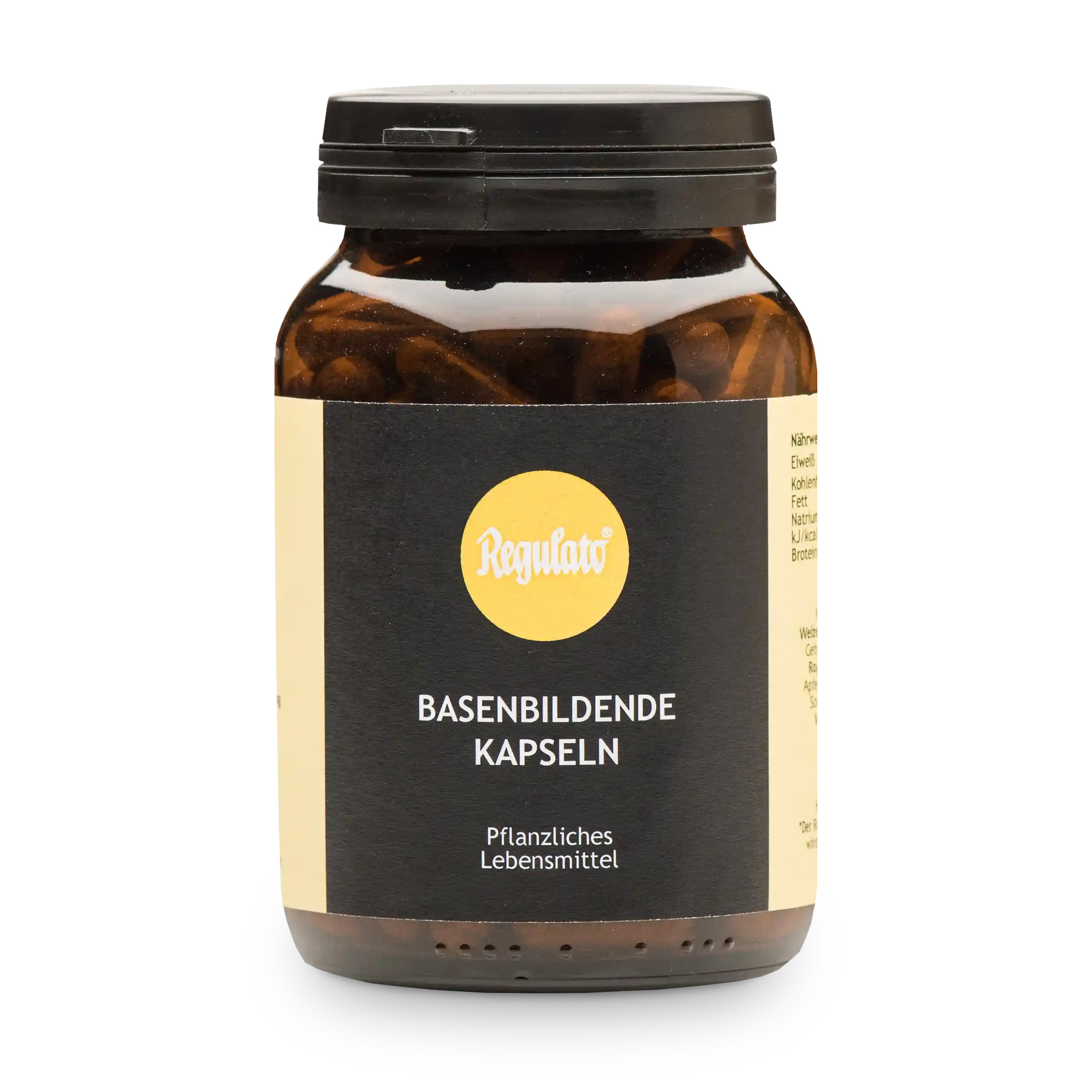 Bio Basenbildende Granulat Kapseln Braunglasdose