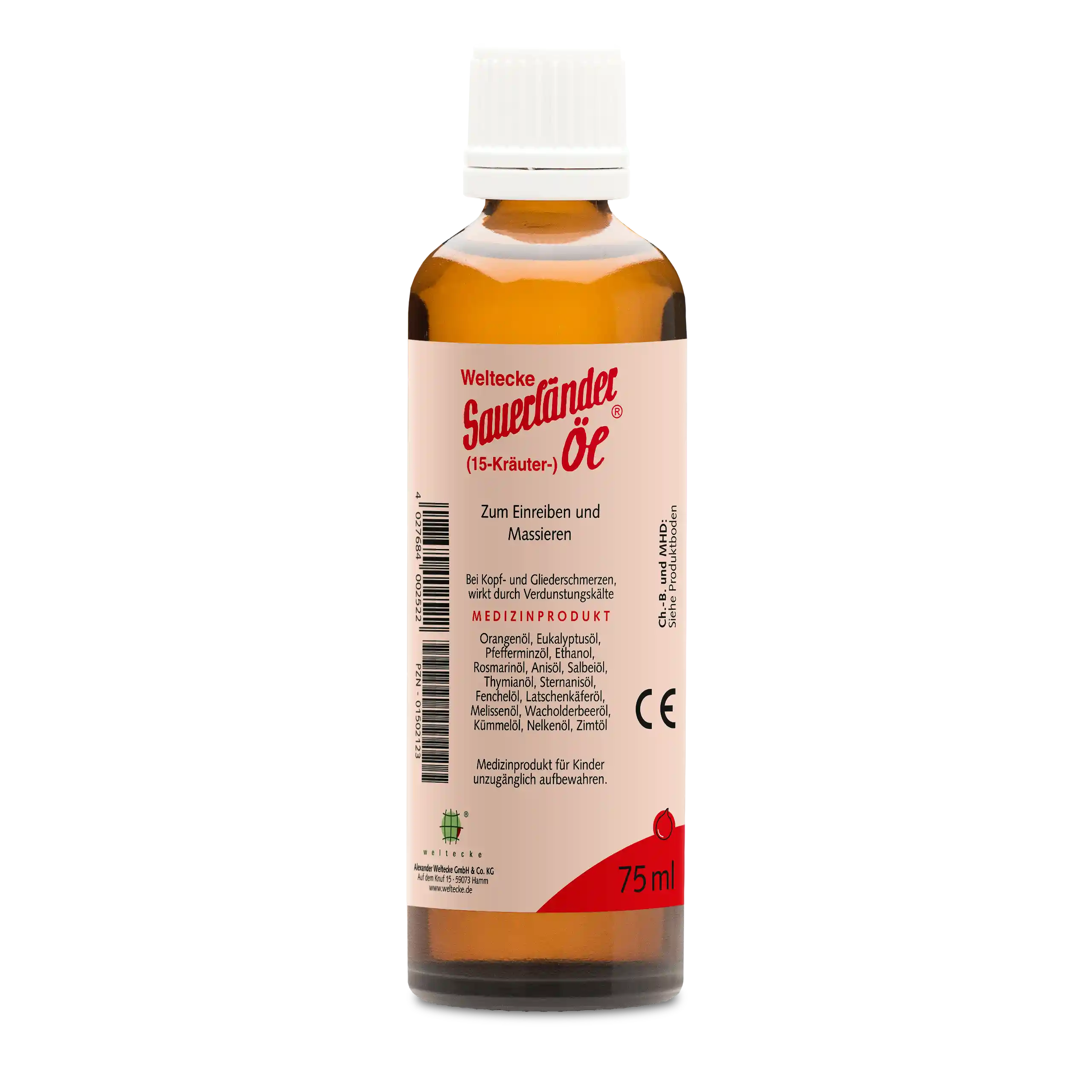 Sauerländer 15-Kräuter-Öl 75ml Glasfläschchen