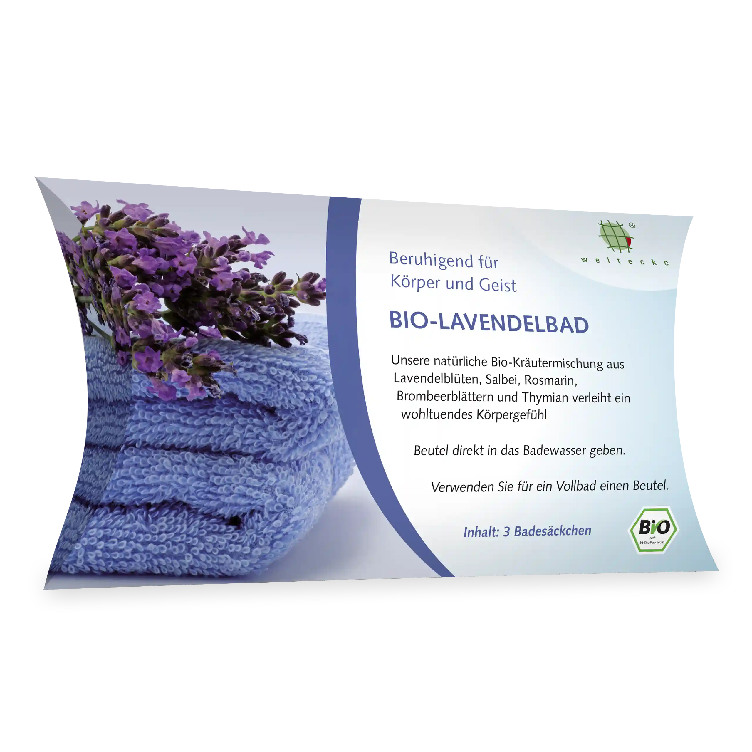 Bio-Lavendelbad Kartonverpackung