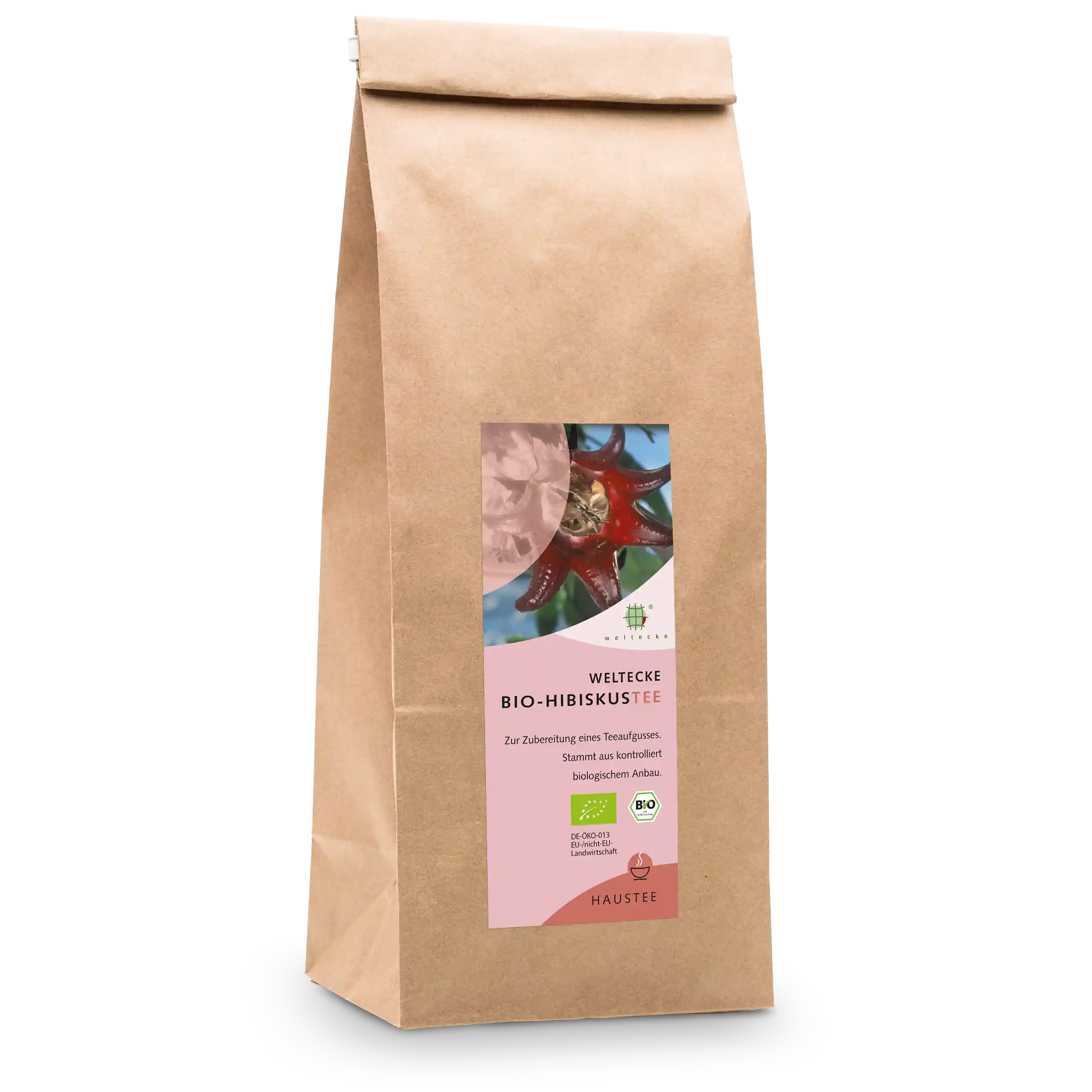 Organic Hibiscus Tea 600g block-bottom bag