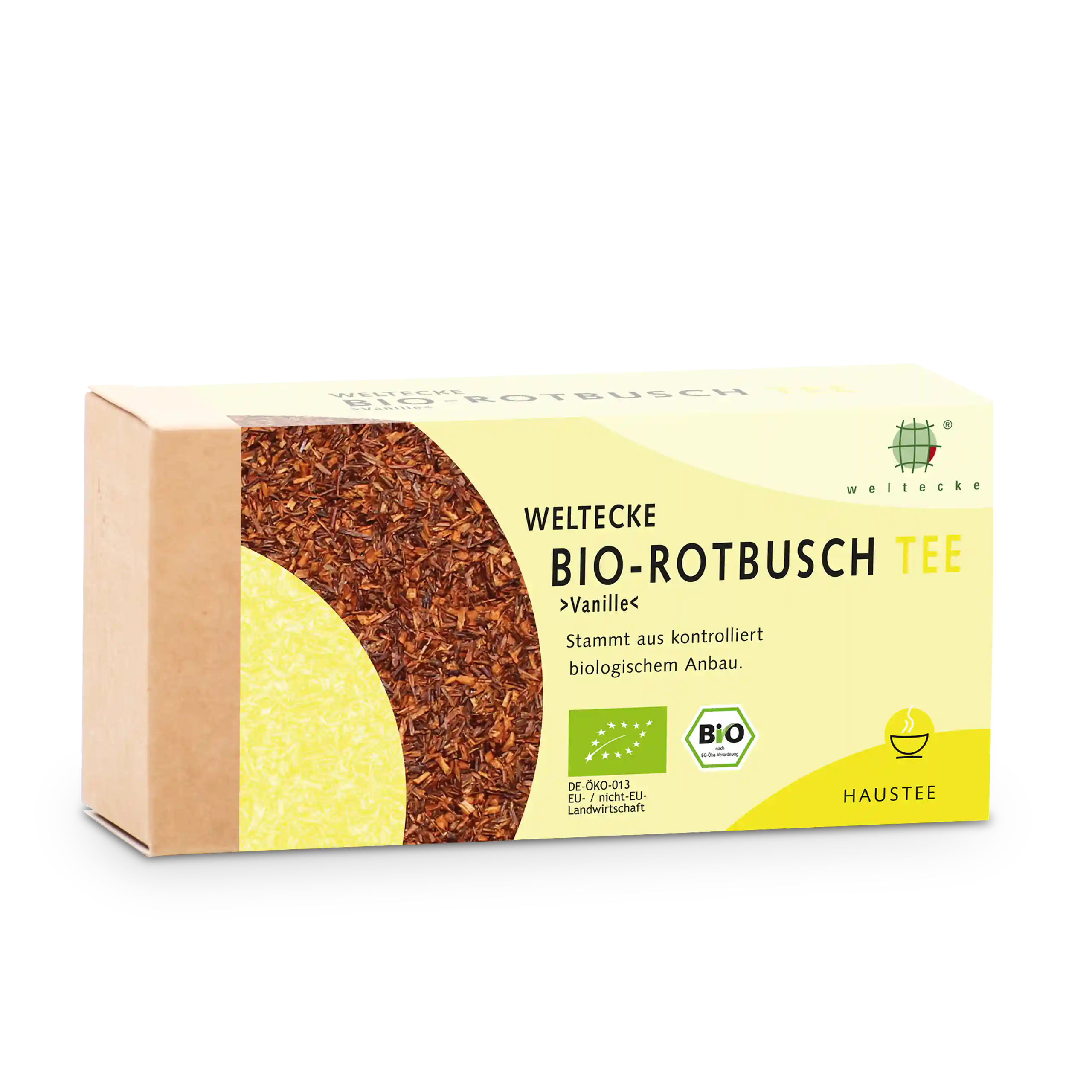 Bio Rotbuschtee Vanille Filterbeutelverpackung