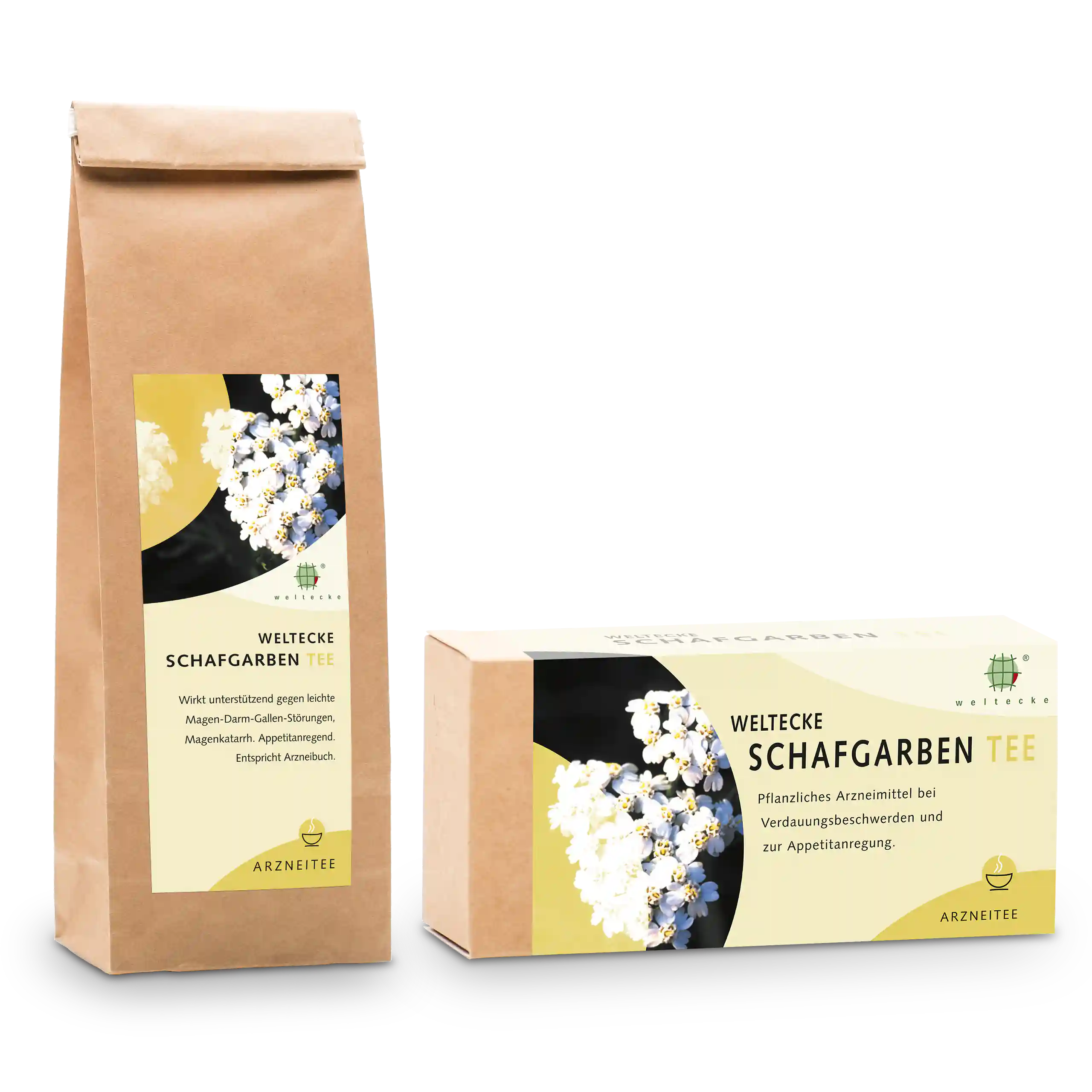 Thé à l'achillée millefeuille en vrac en sachet à fond plat et en sachets filtre
