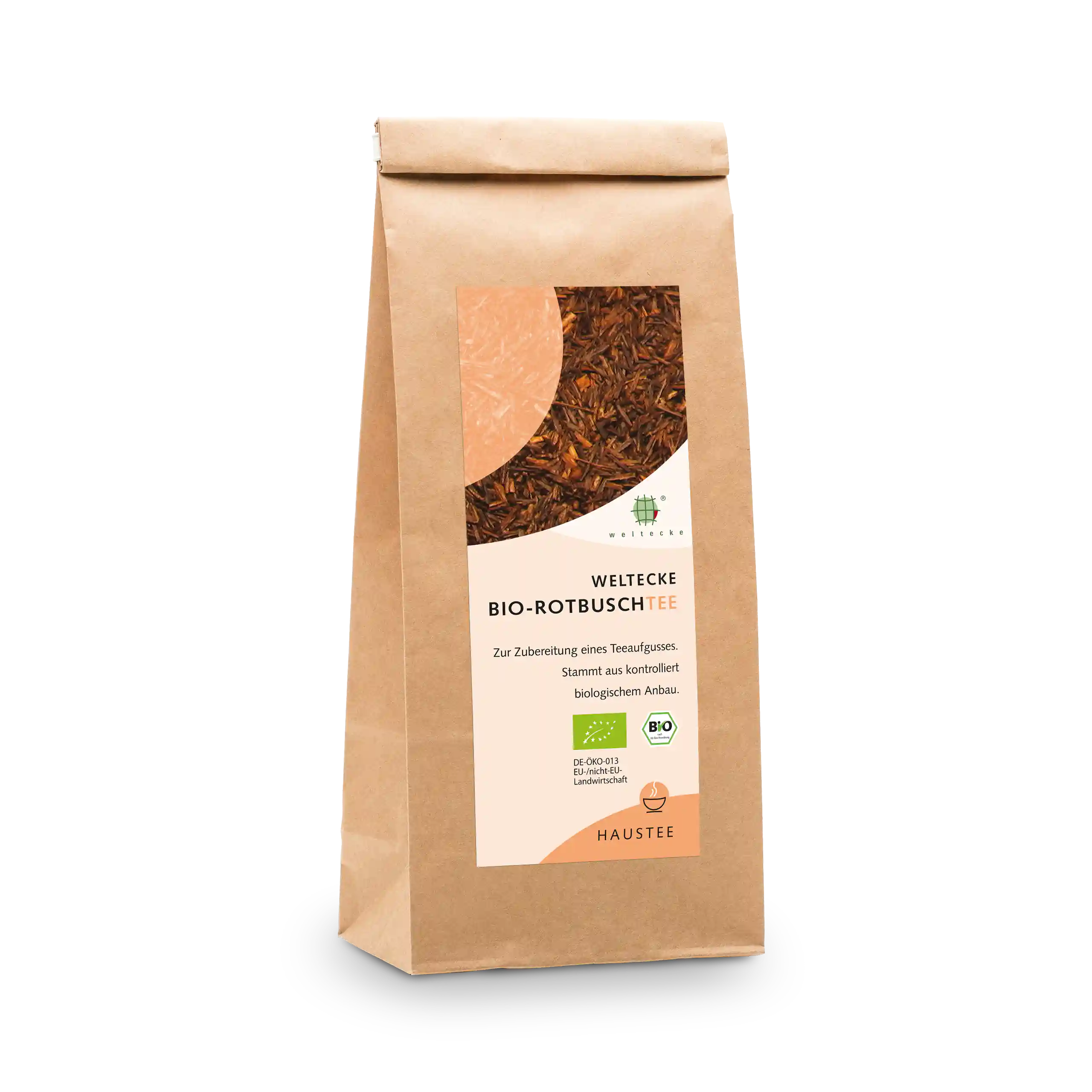 Organic Rooibos Tea "Natural" 300g block-bottom bag