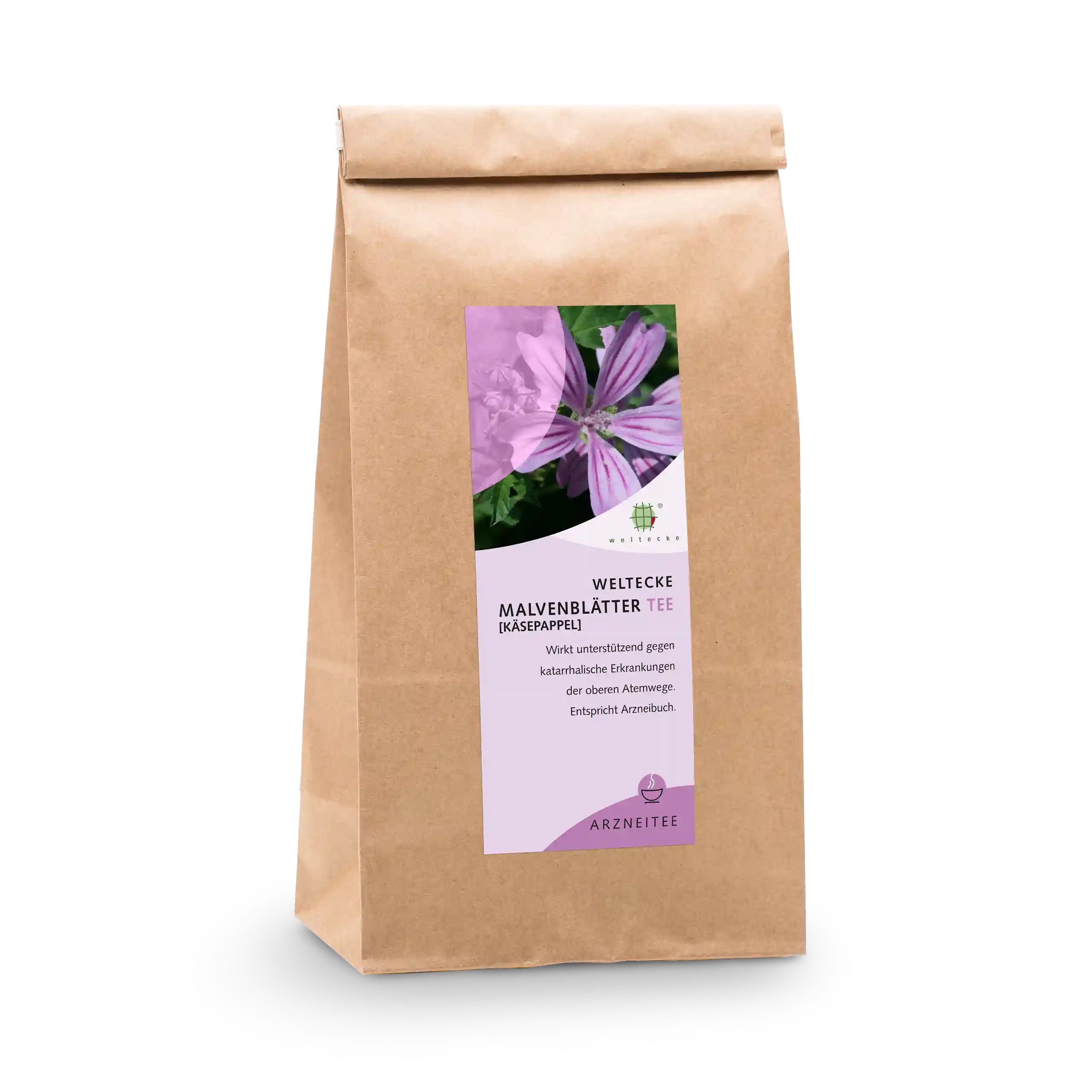 Tè alle foglie di malva 500g sacchetto a fondo quadro