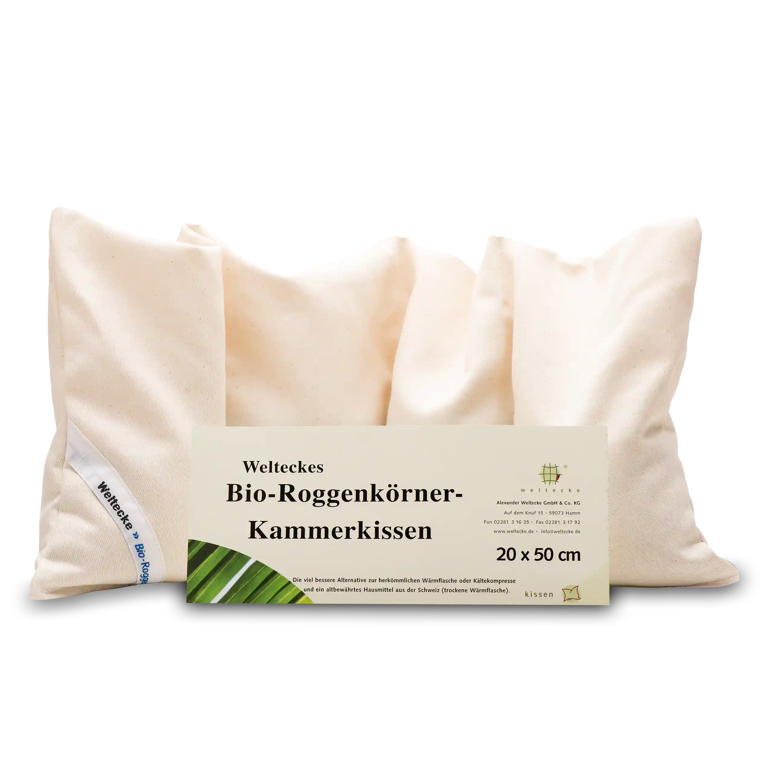 Roggen-Körner-Kammer-Kissen 20 x 50cm