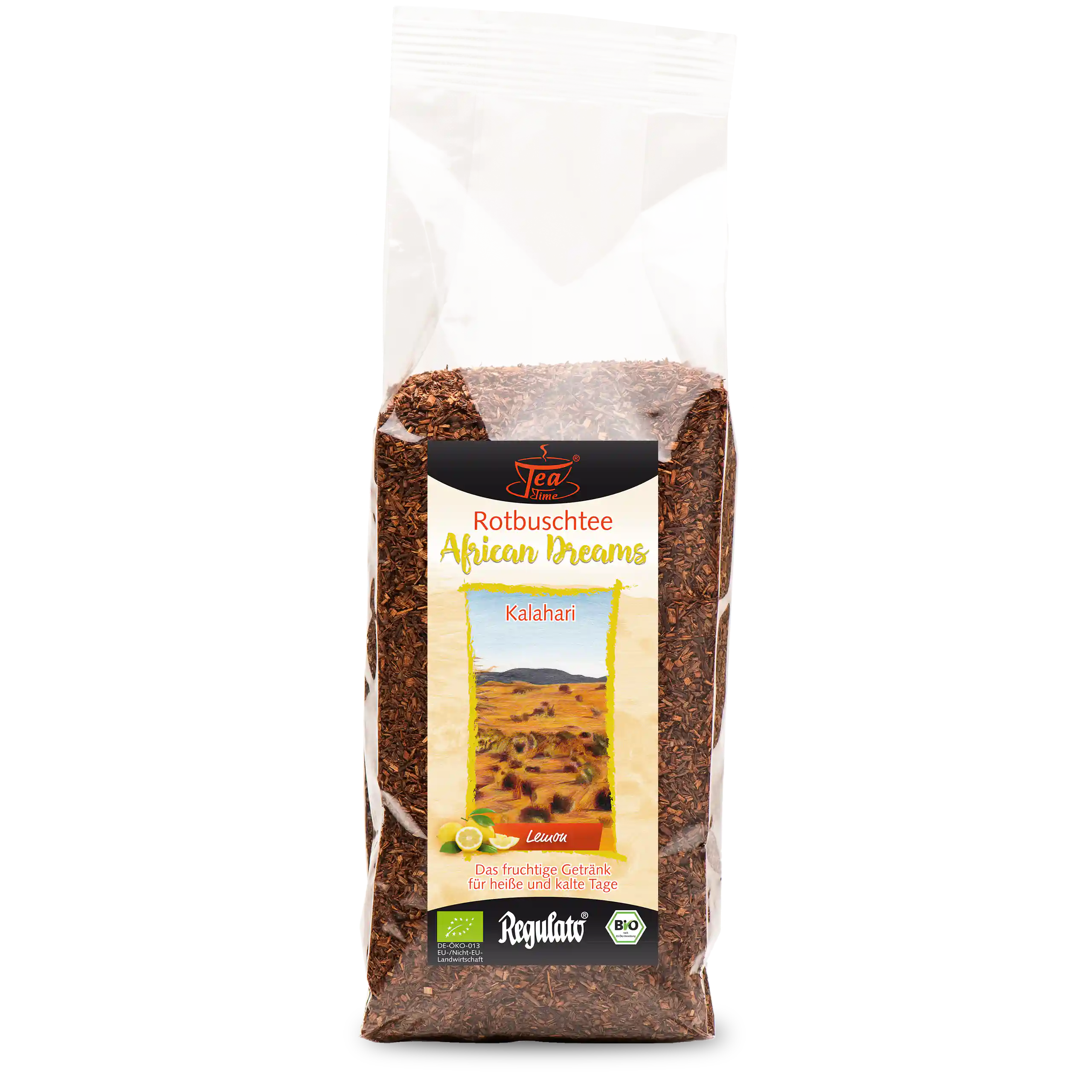 TeaTime Kalahari thé rooibos bio citron sachet à fond plat